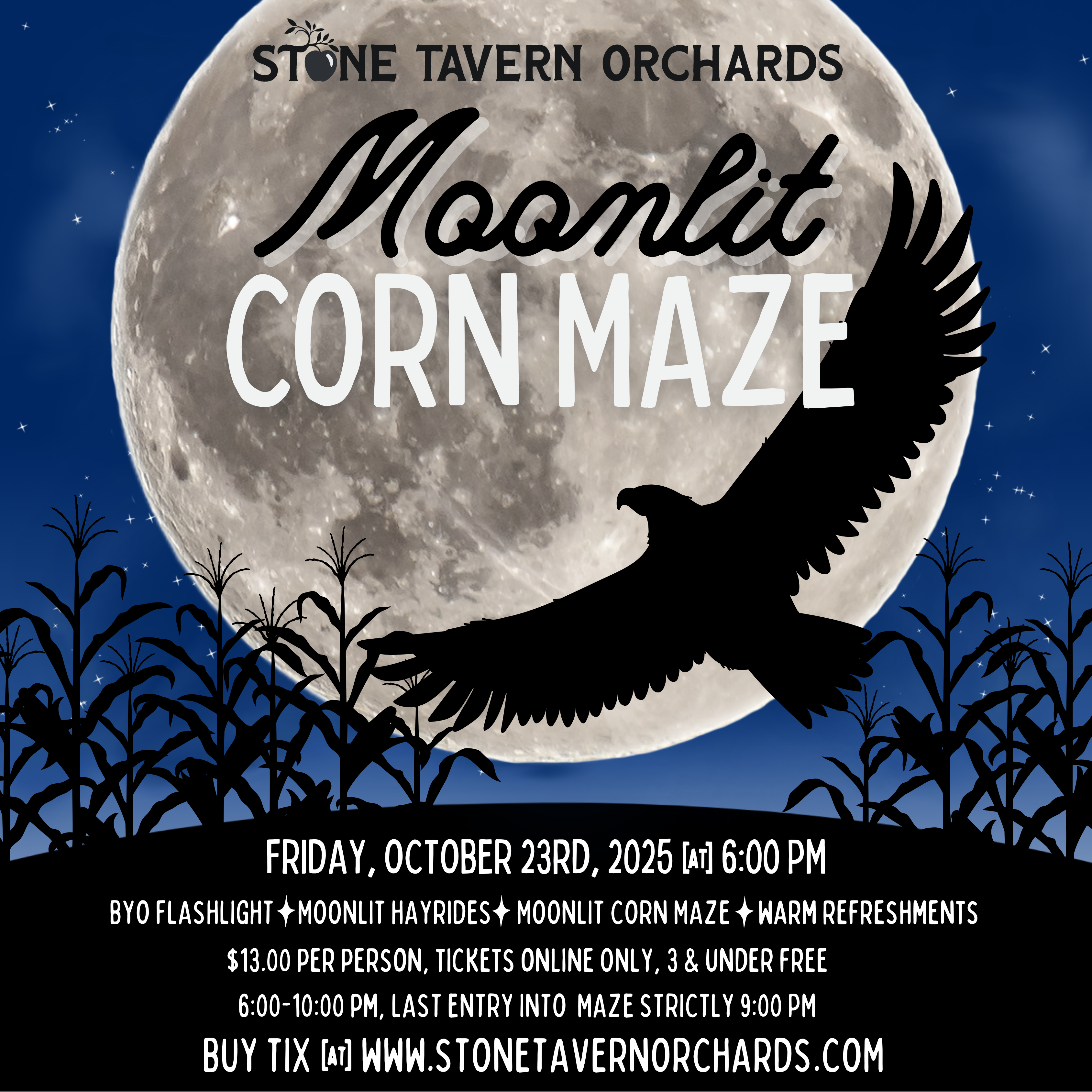 Stone Tavern Orchards Moonlit Corn Maze 2026