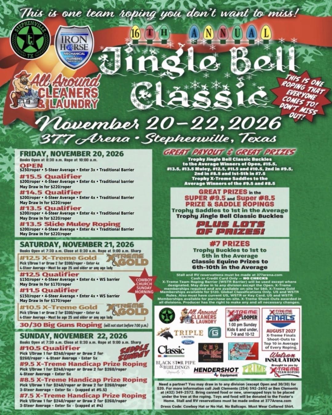 Jingle Bell Classic Team Roping