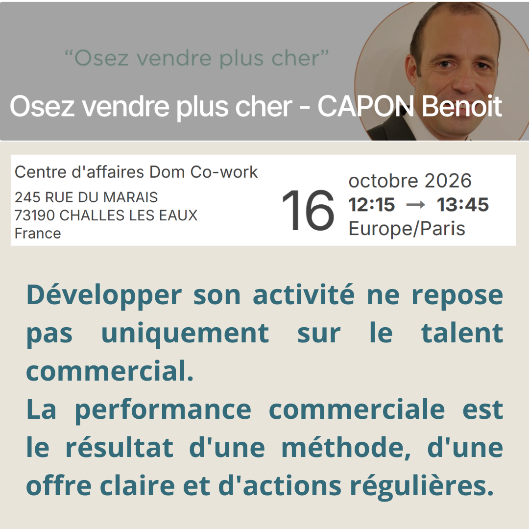 Conférence : Osez vendre plus cher