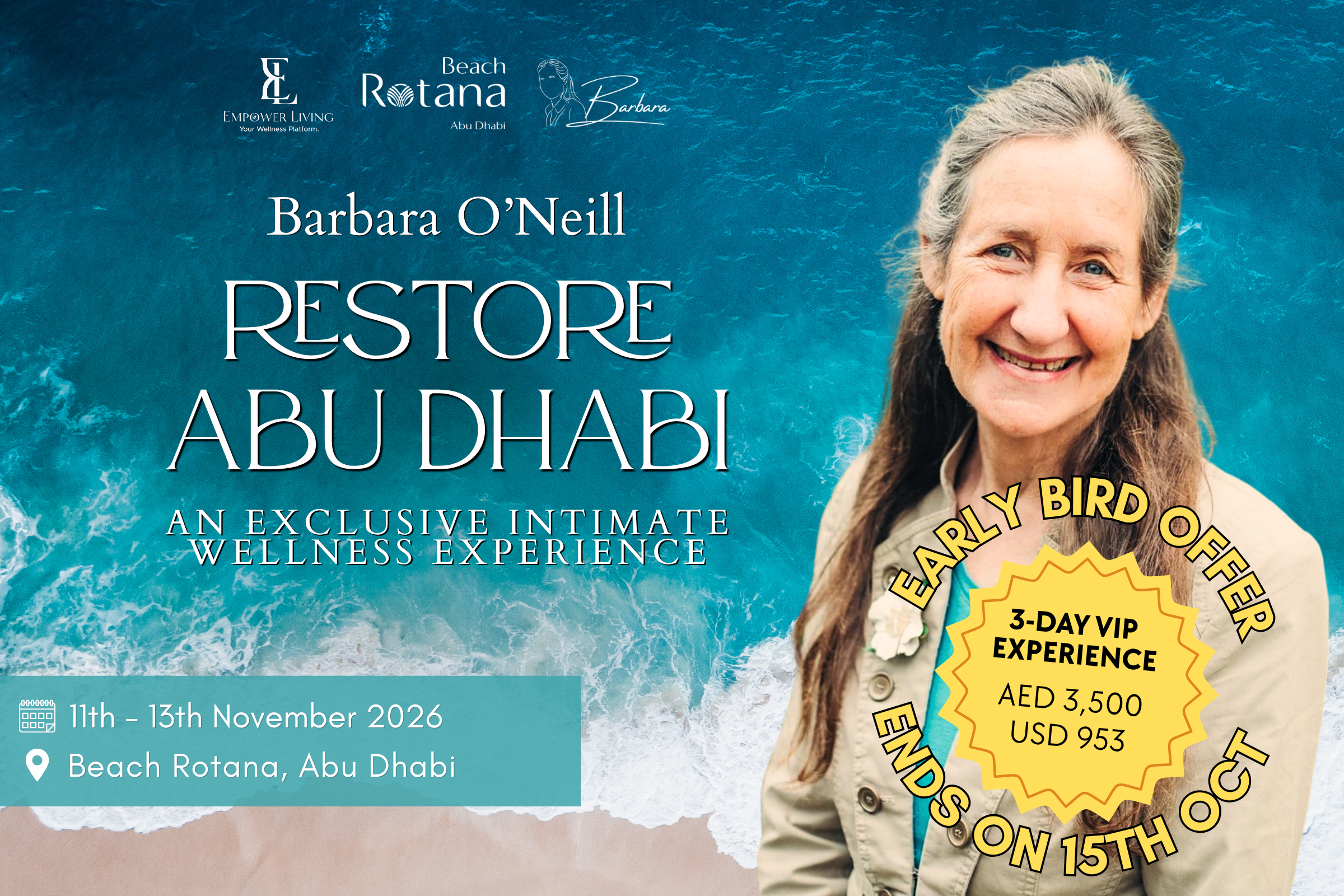 RESTORE: Abu Dhabi Wellness Experience by Barbara O’Neill