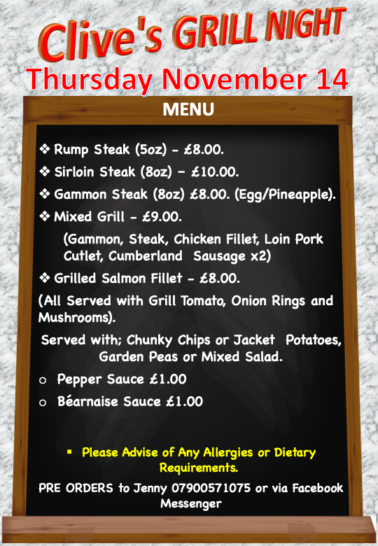 Clive's Grill Night