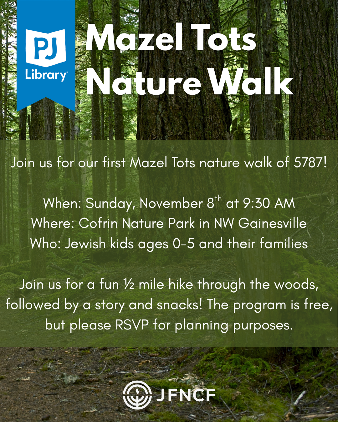 PJ Library Mazel Tots Nature Walk