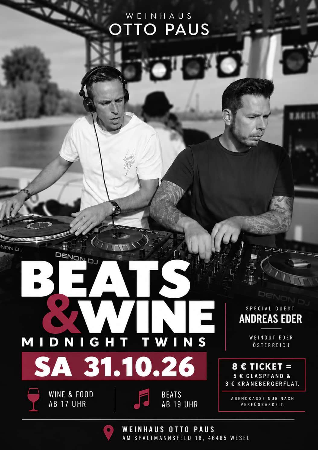 Sa. 31.10.2026 Wine & Beats Vol. 3