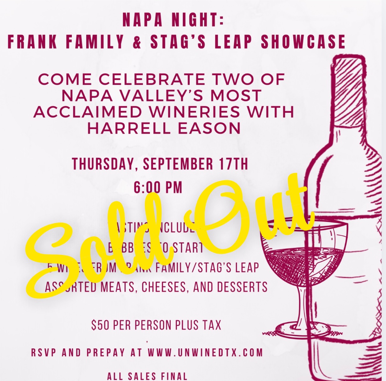 Sold Out: Napa Night: Frank Family & Stag's Leap Showcase