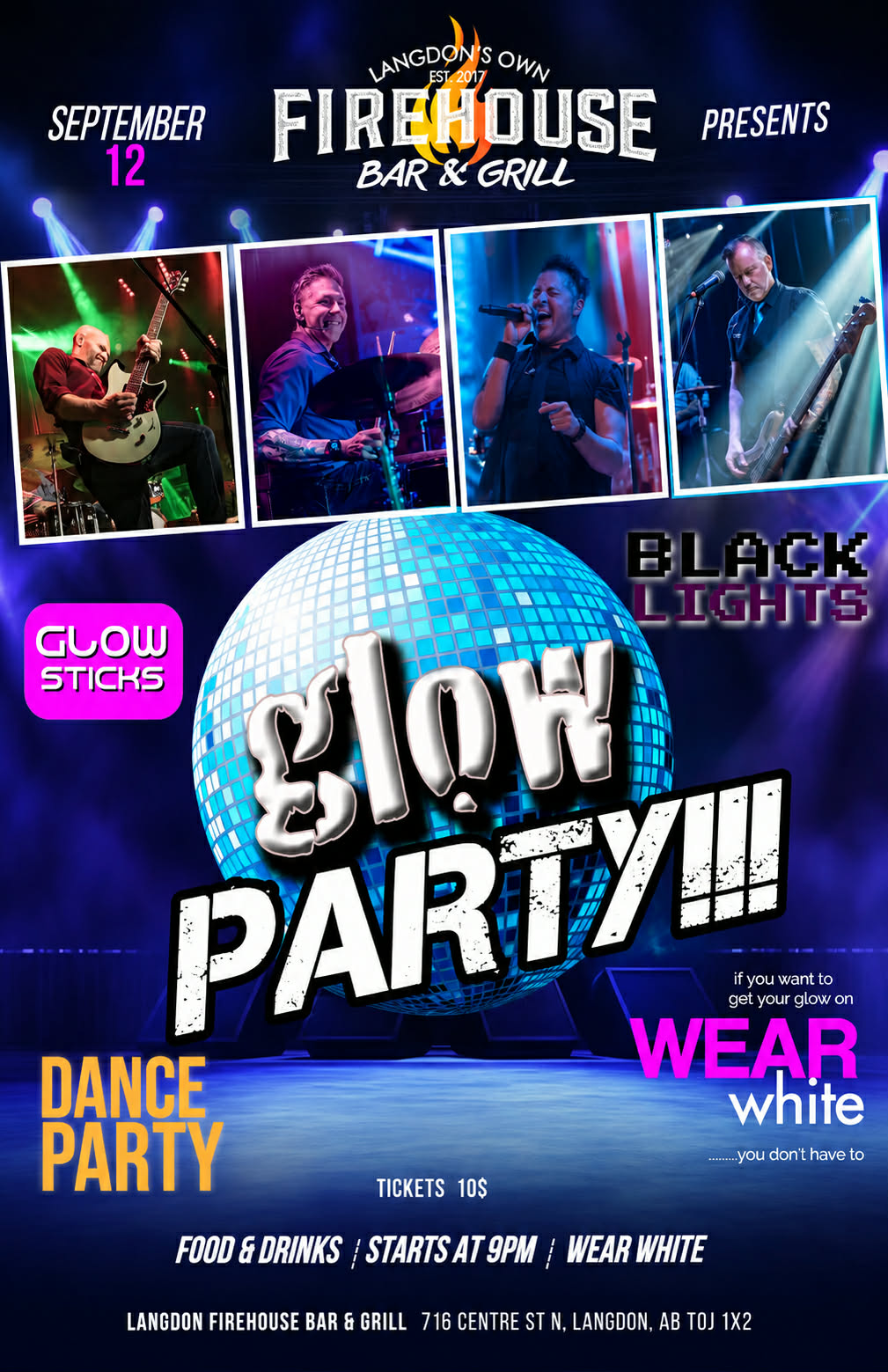 WHITE OUT GLOW PARTY at the Firehouse!