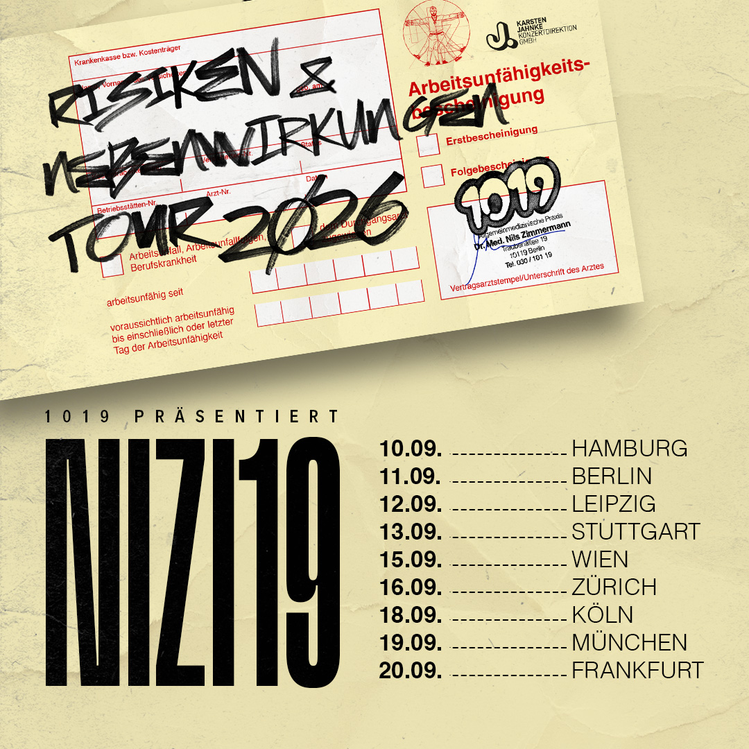 NIZI19 Risiken & Nebenwirkungen Tour 2026