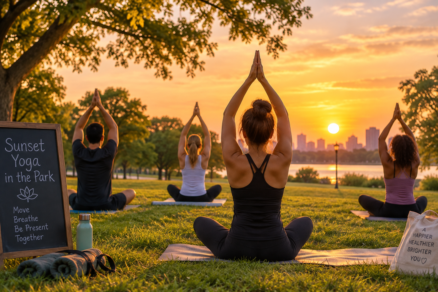 Sunset Yoga in the Park